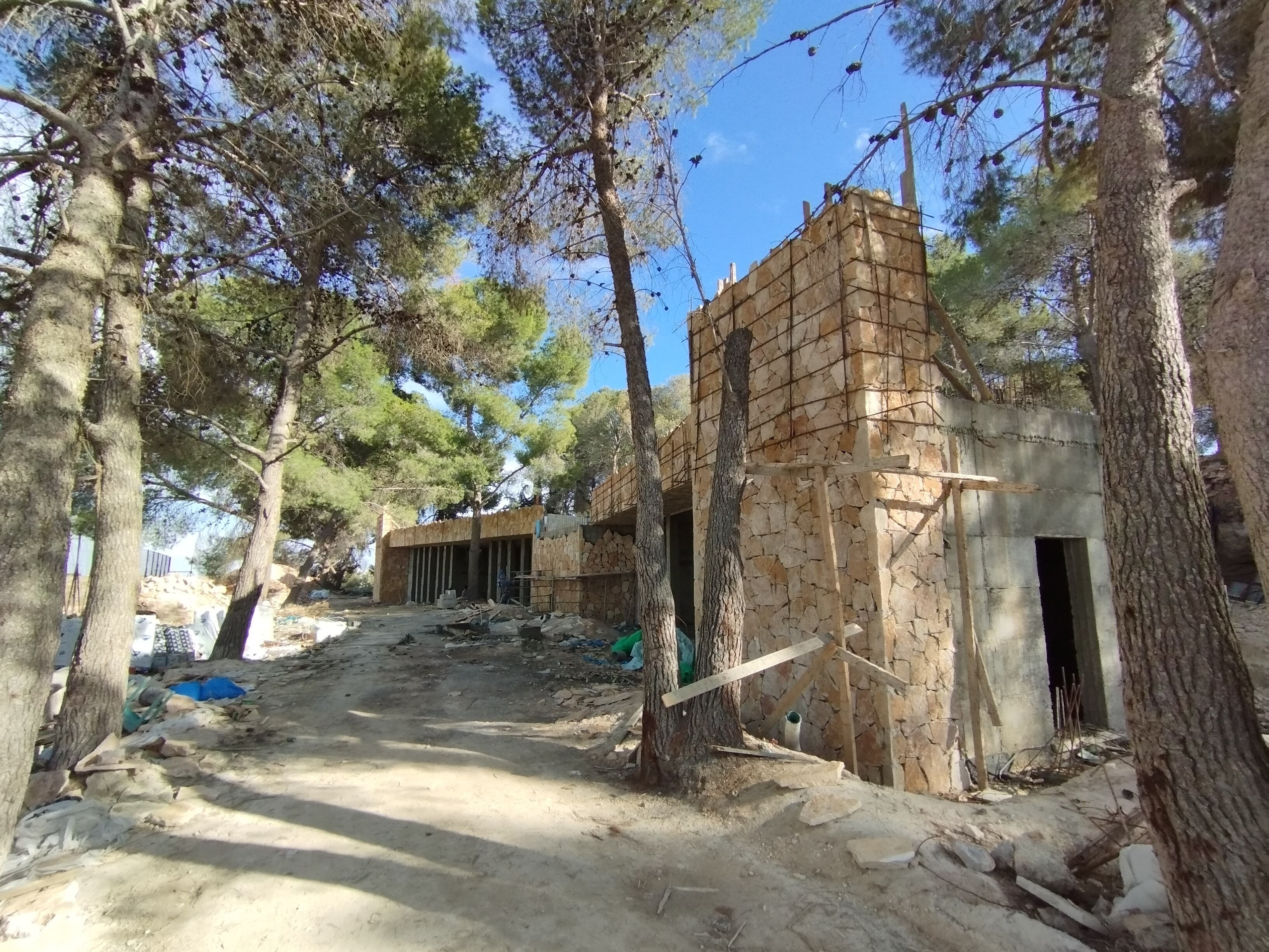 Trabajos de rehabilitación en el santuario del Campo de los Pastores