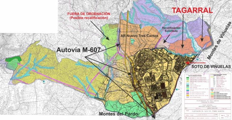 Mapa de los terrenos de El Tagarral