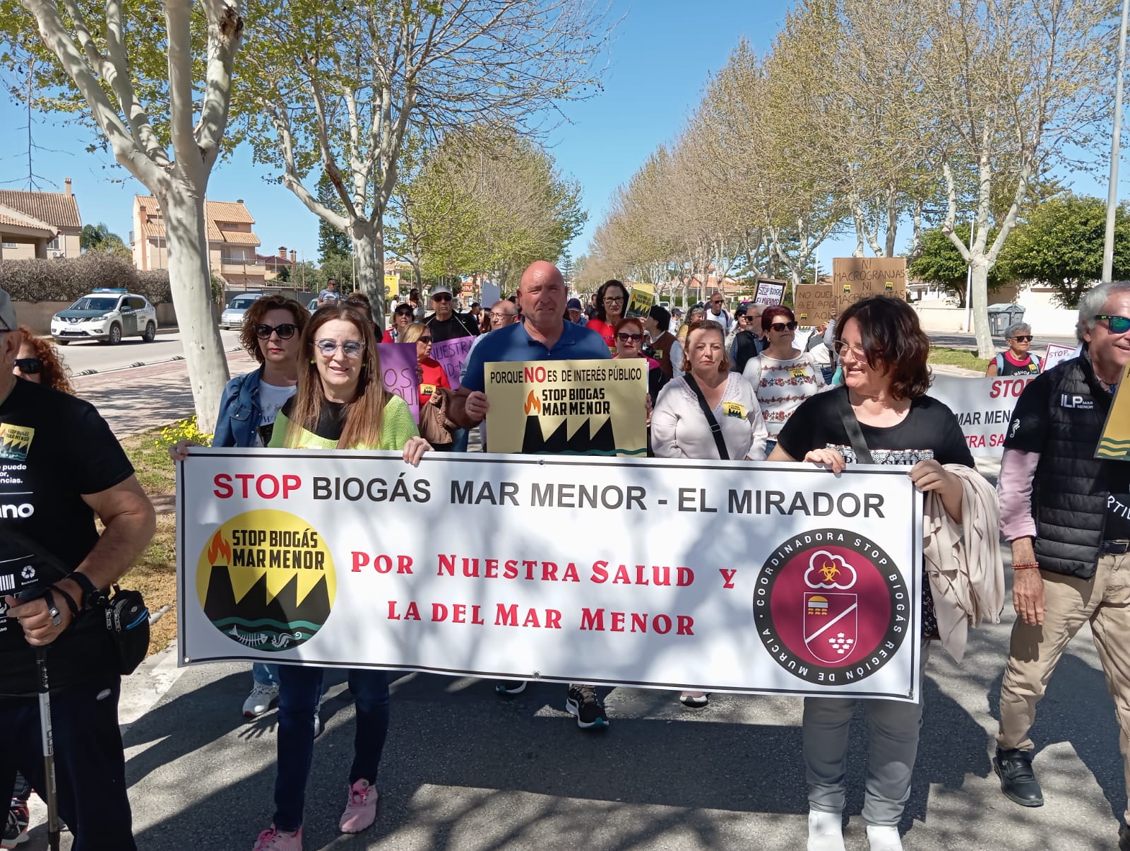 Manifestación contra la instalación de una planta de Biogás en El Mirador, en San Javier