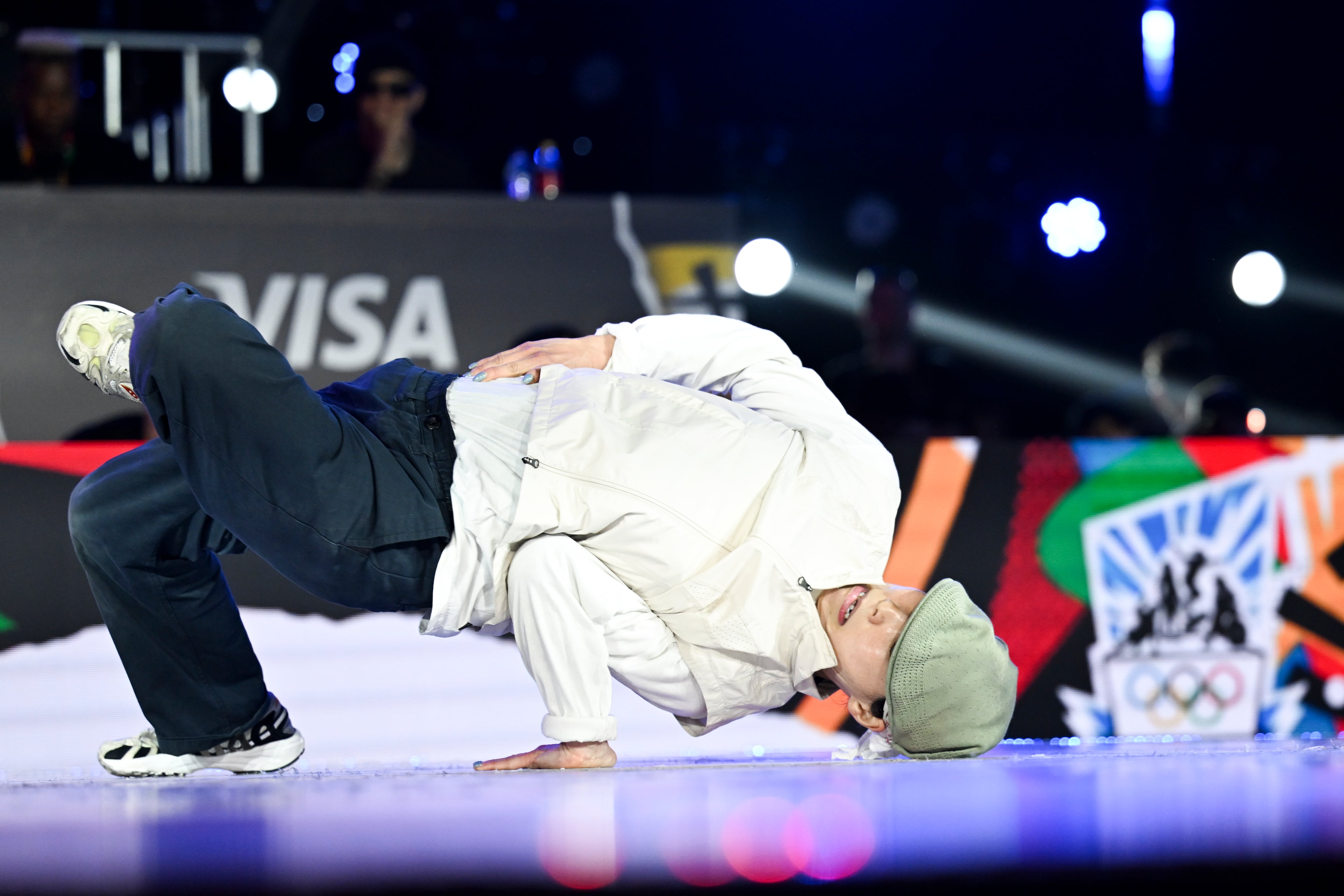 The women&#039;s Breaking B-Girls final on day four of the Olympic Qualifier Series Shanghai