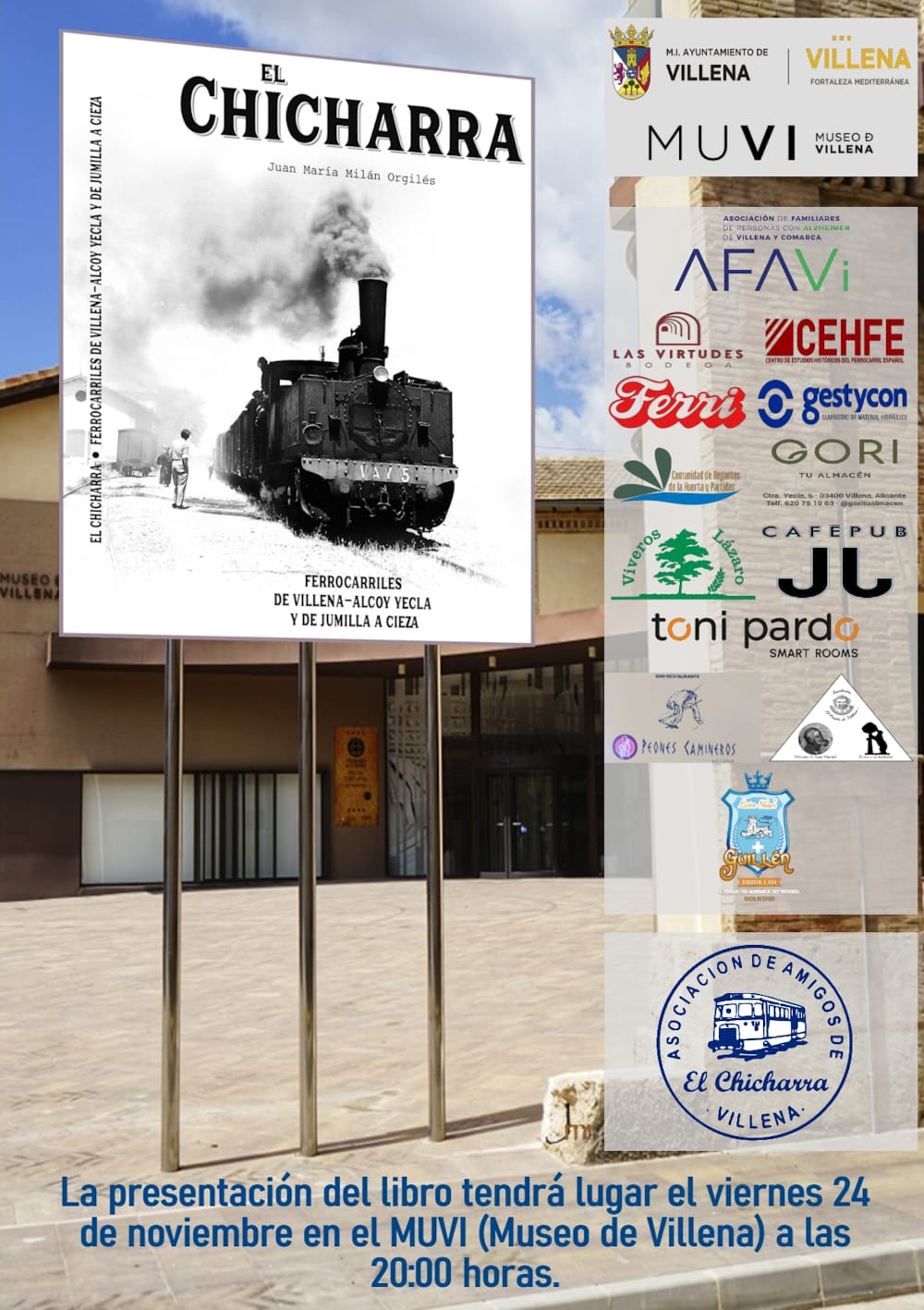 Cartel de la presentación del libro