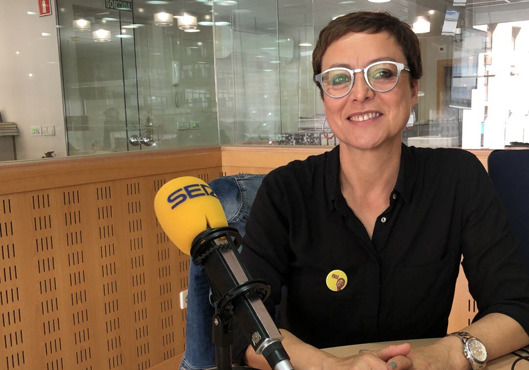 Montse Bassa abans de l&#039;entrevista electoral