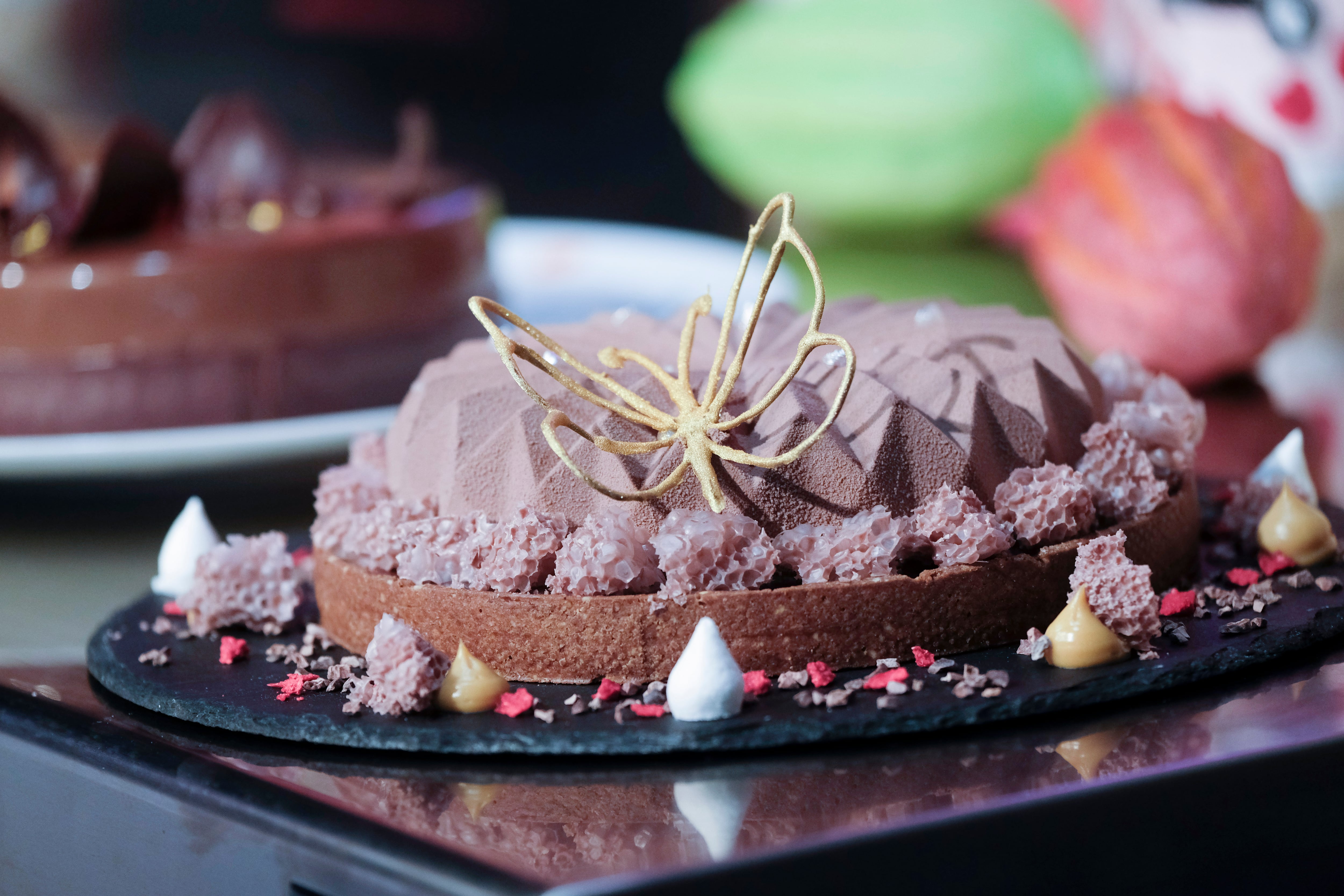 Una de las tartas presentadas al I Concurso Mejor Tarta de Chocolate de España.