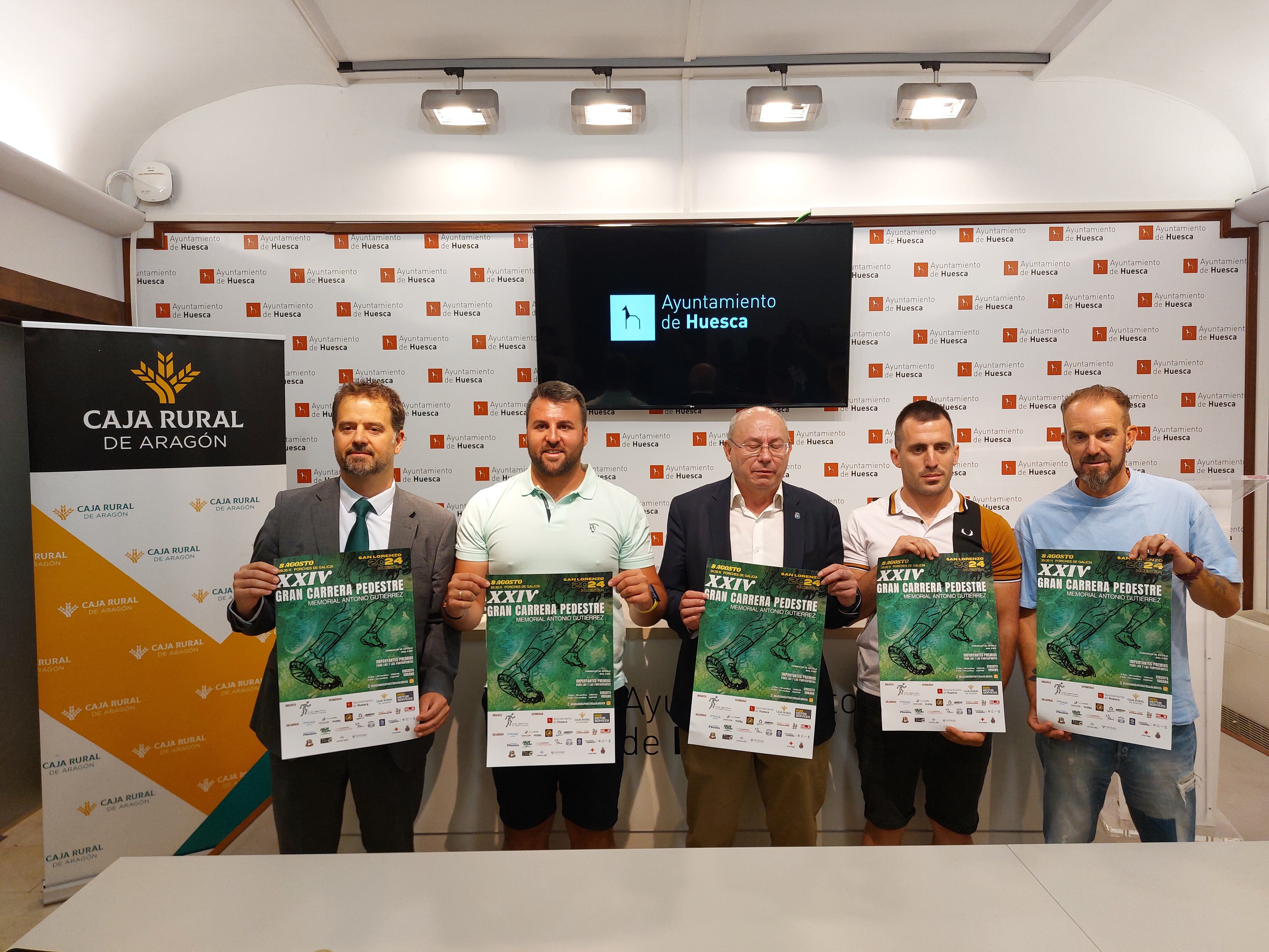 Presentación de la Carrera Pedestre de San Lorenzo que se celebra en Huesca el día 8 de agosto