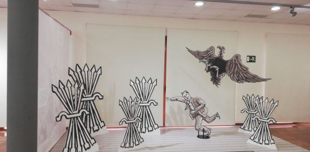 Otra de las espacios recreados en el Archivo Histórico Provincial de Alicante dentro de la muestra sobre el cómic y la memoria histórica