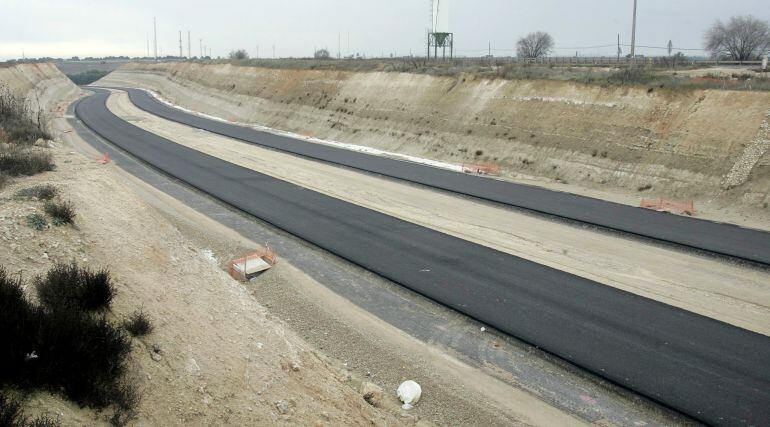 Tramo de la autovía A-60 en obras