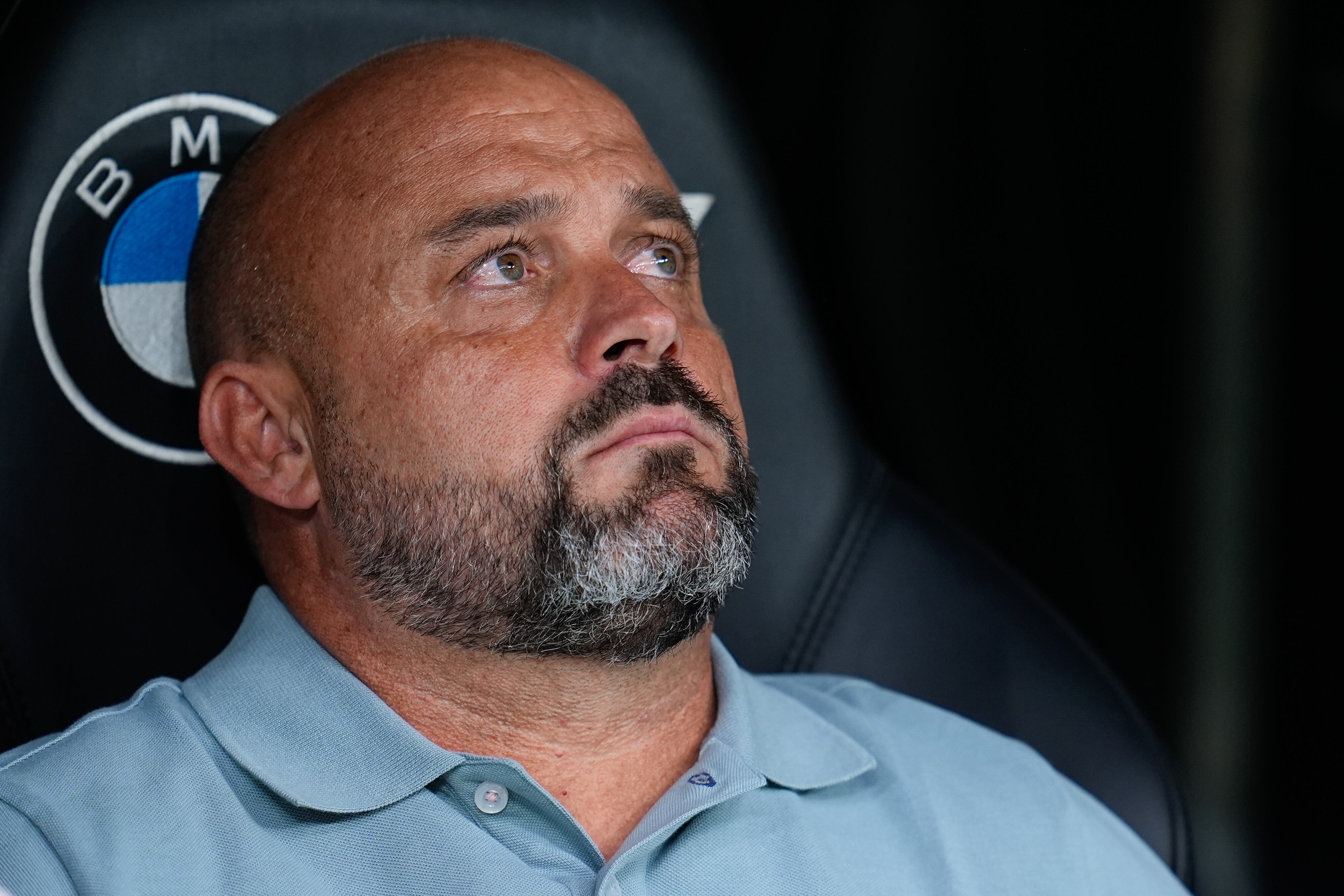 Manolo González, durante el Real Madrid-RCD Espanyol de LaLiga