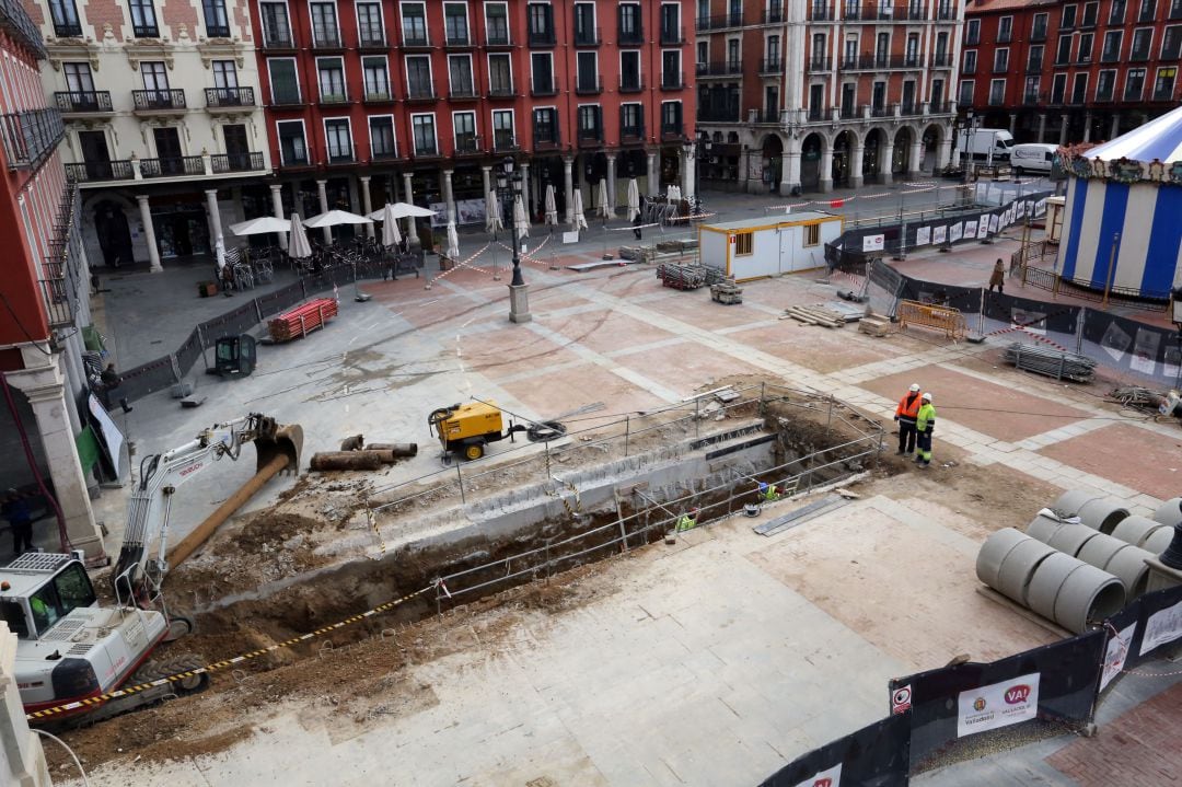 Las obras del parking de la Plaza Mayor se han prolongado por encima de lo previsto