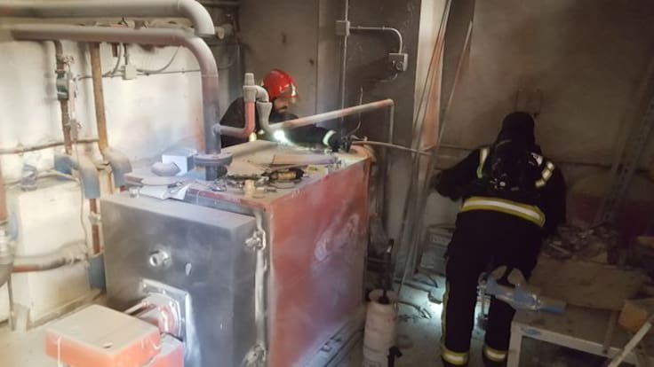 Un spray sobre una caldera. ¡A quien se le ocurre!