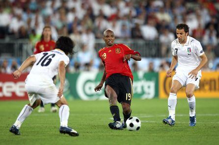 Marcos Senna, ex-jugador de la selección española, en la Euro 2008