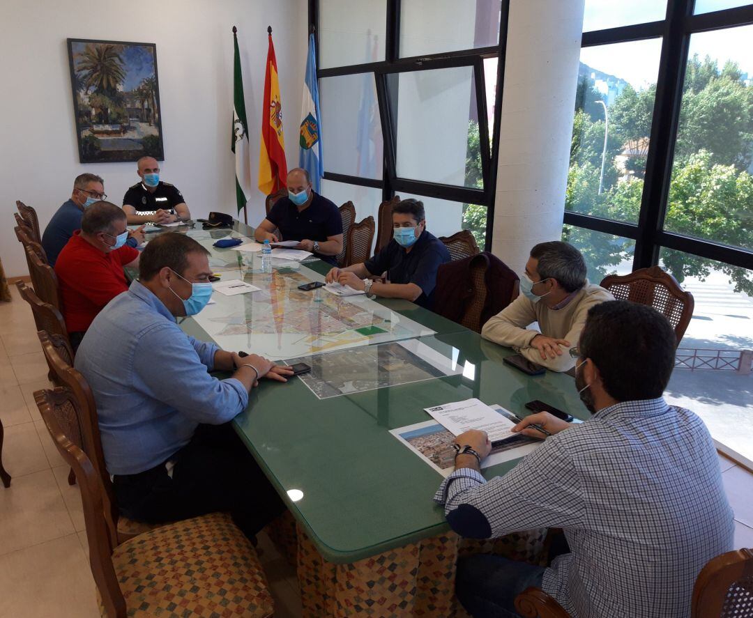 Reunión celebrada esta mañana en La Línea.