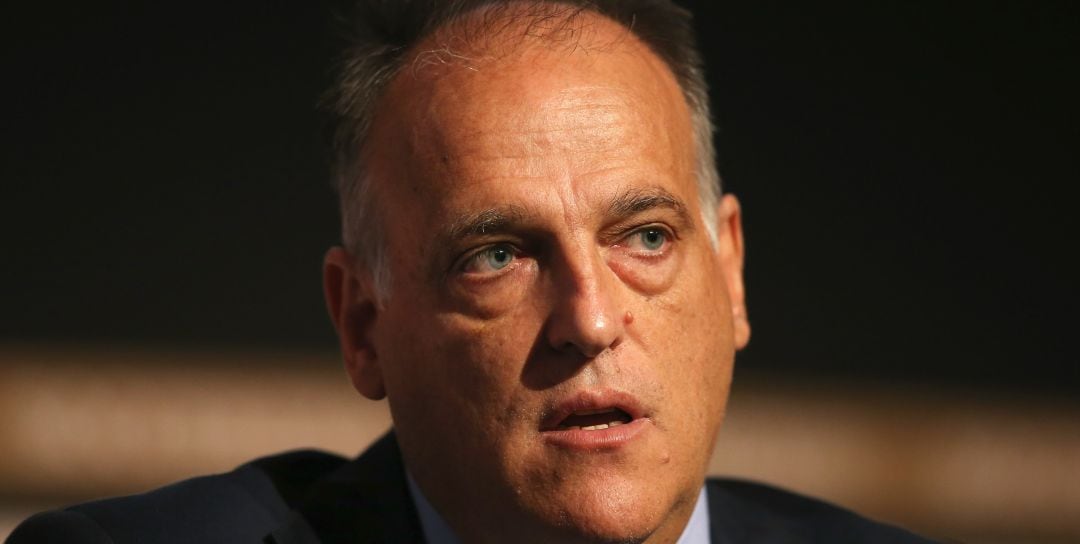 Javier Tebas, durante una comparecencia de prensa