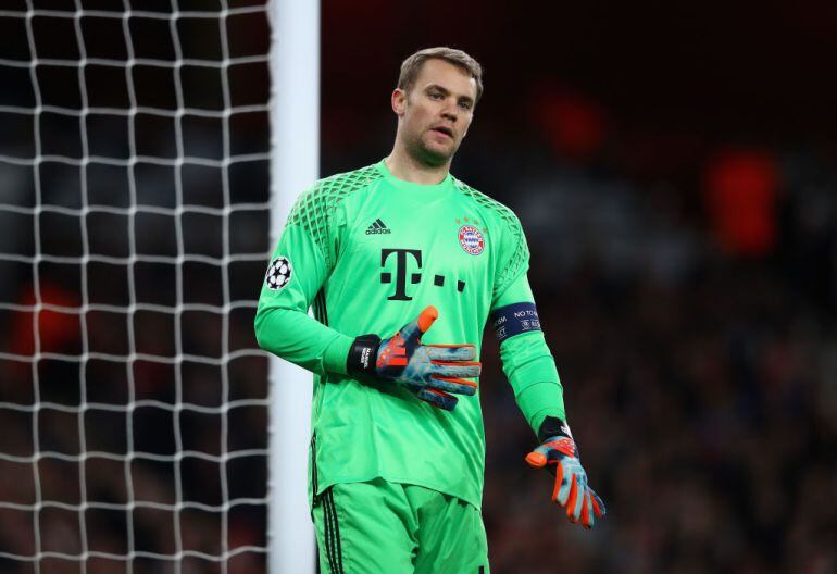 Manuel Neuer durante un partido del Bayern de Múnich