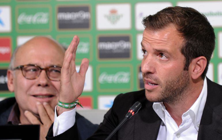 Van der Vaart, el día de su presentación como jugador del Betis