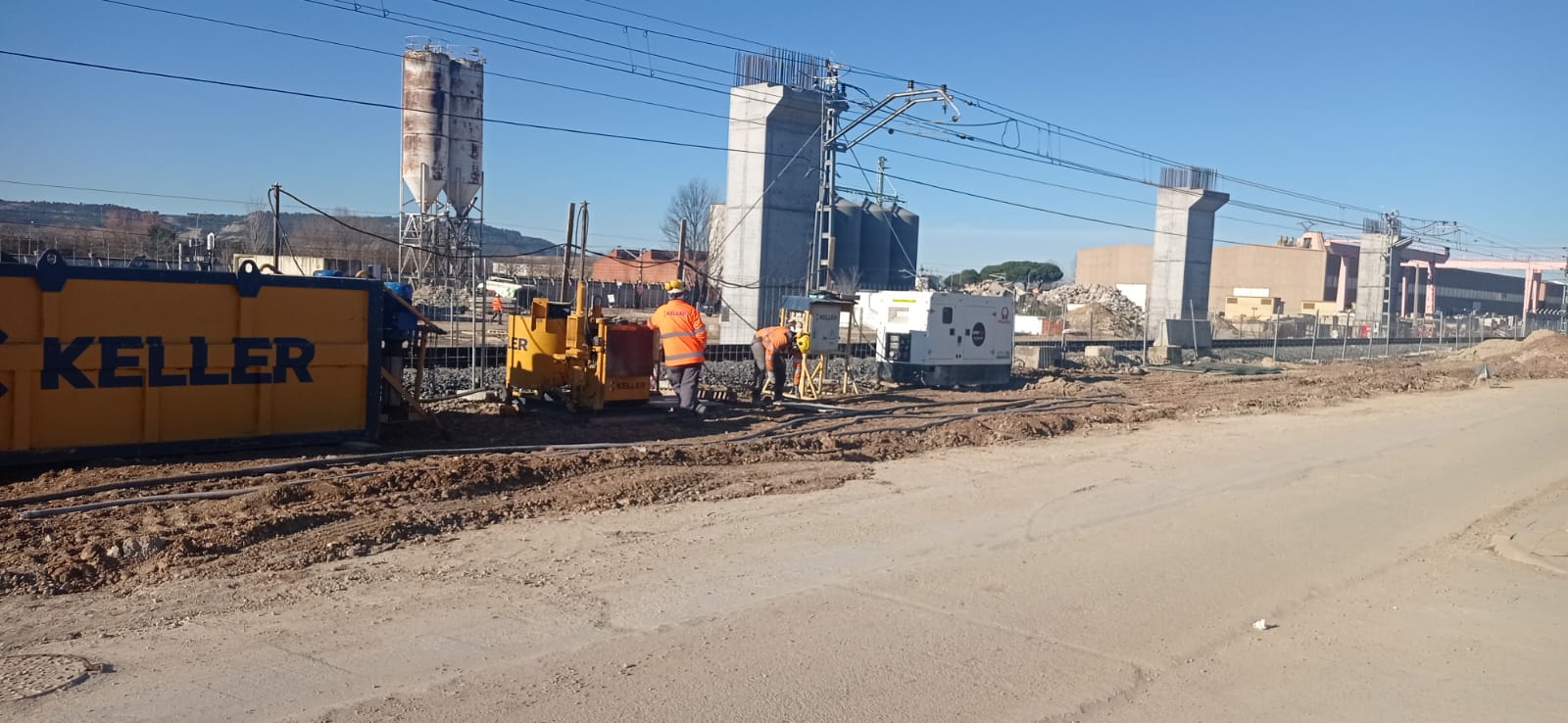 Zona donde ADIF está desarrollando las obras de la alta velocidad a Cantabria en Palencia