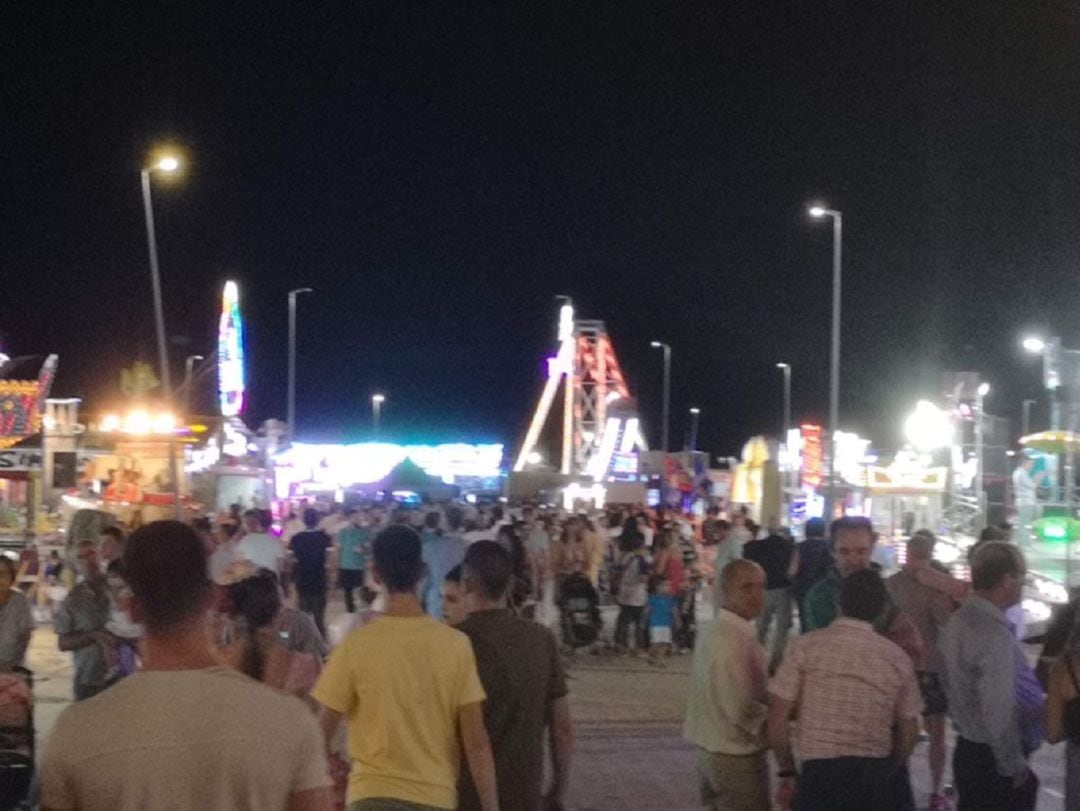 Parque de atracciones en una de las ediciones anetriores de la Feria de Jódar