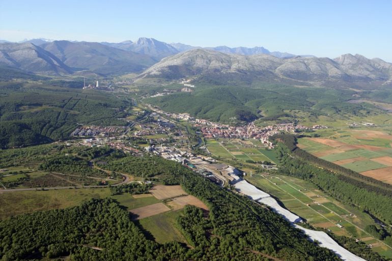 Vista aérea de Guardo (Palencia)