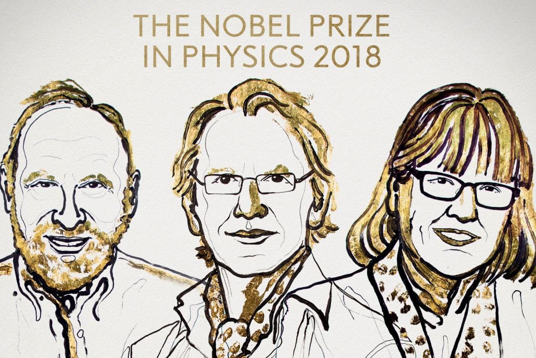 Arthur Ashkin, Gérard Mourou y Donna Strickland, premio Nobel de Física por sus invenciones en la física del láser