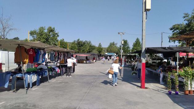 La amplitud de la superficie del recinto ferial permite la distancia entre los puestos ambulantes