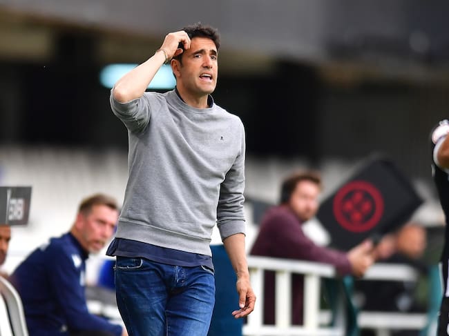Íñigo Vélez durante el partido ante el Antequera