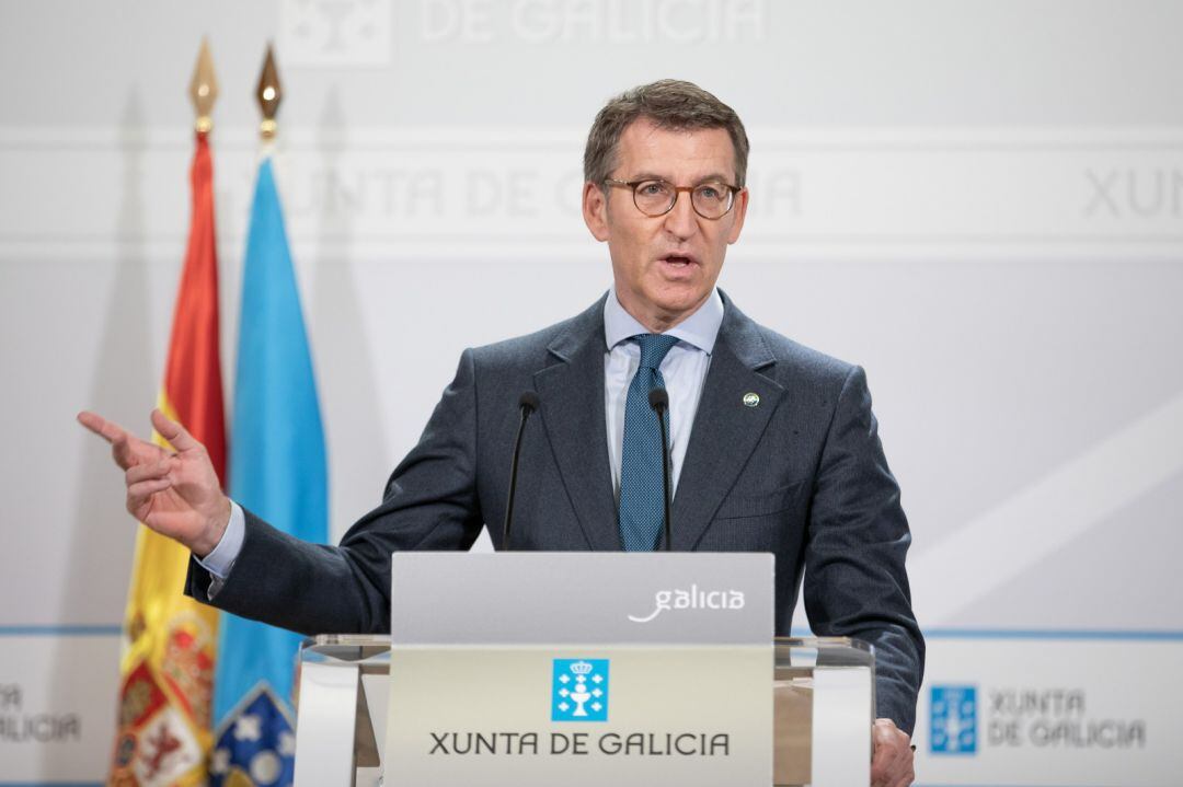 Feijóo en rueda de prensa