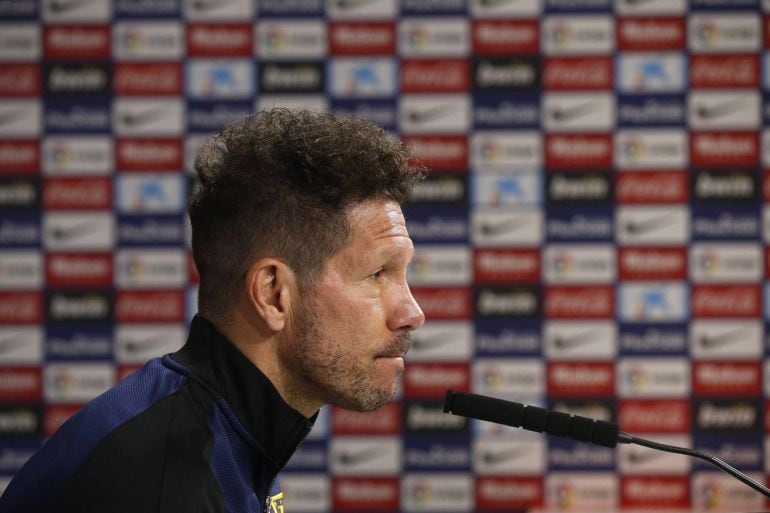 Simeone, en la sala de prensa