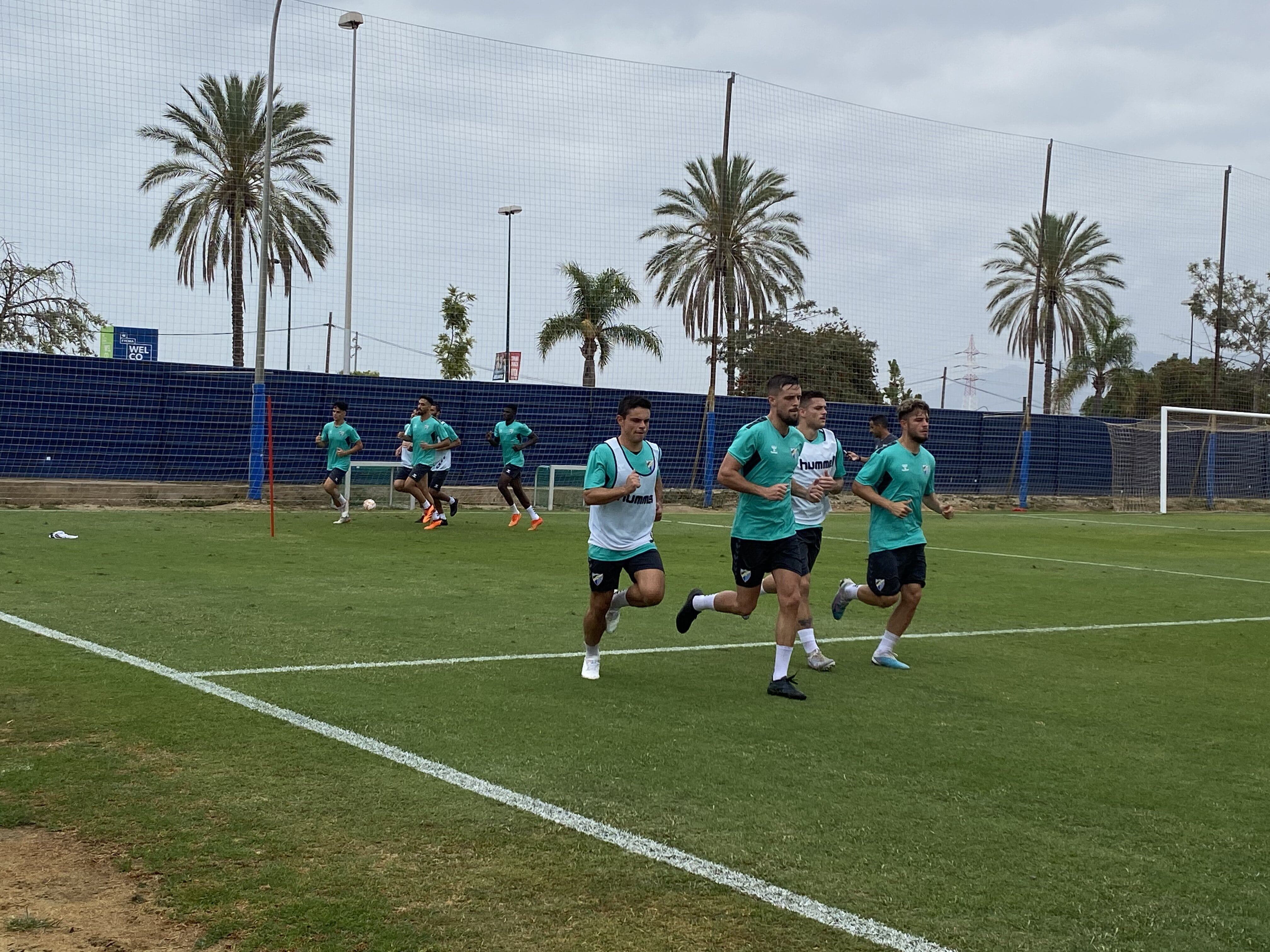 Entrenamiento del Málaga en la Federación