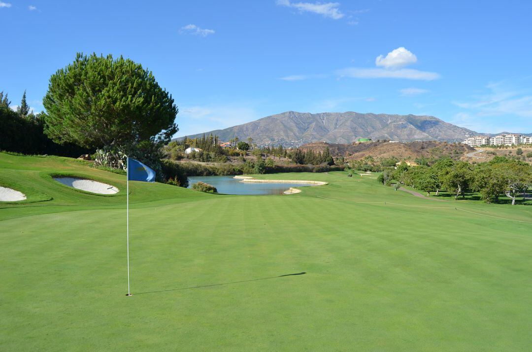 Panorámica de un campo de golf