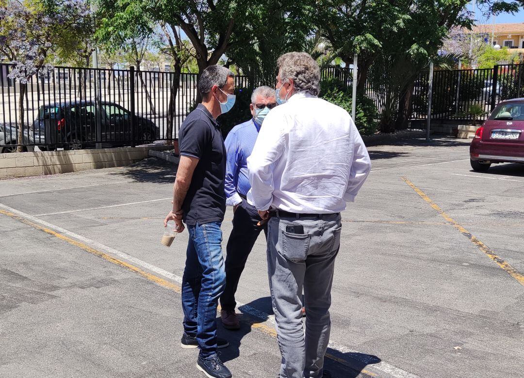 Ortiz, Del Pozo y Botella, esta mañana en el Rico Pérez