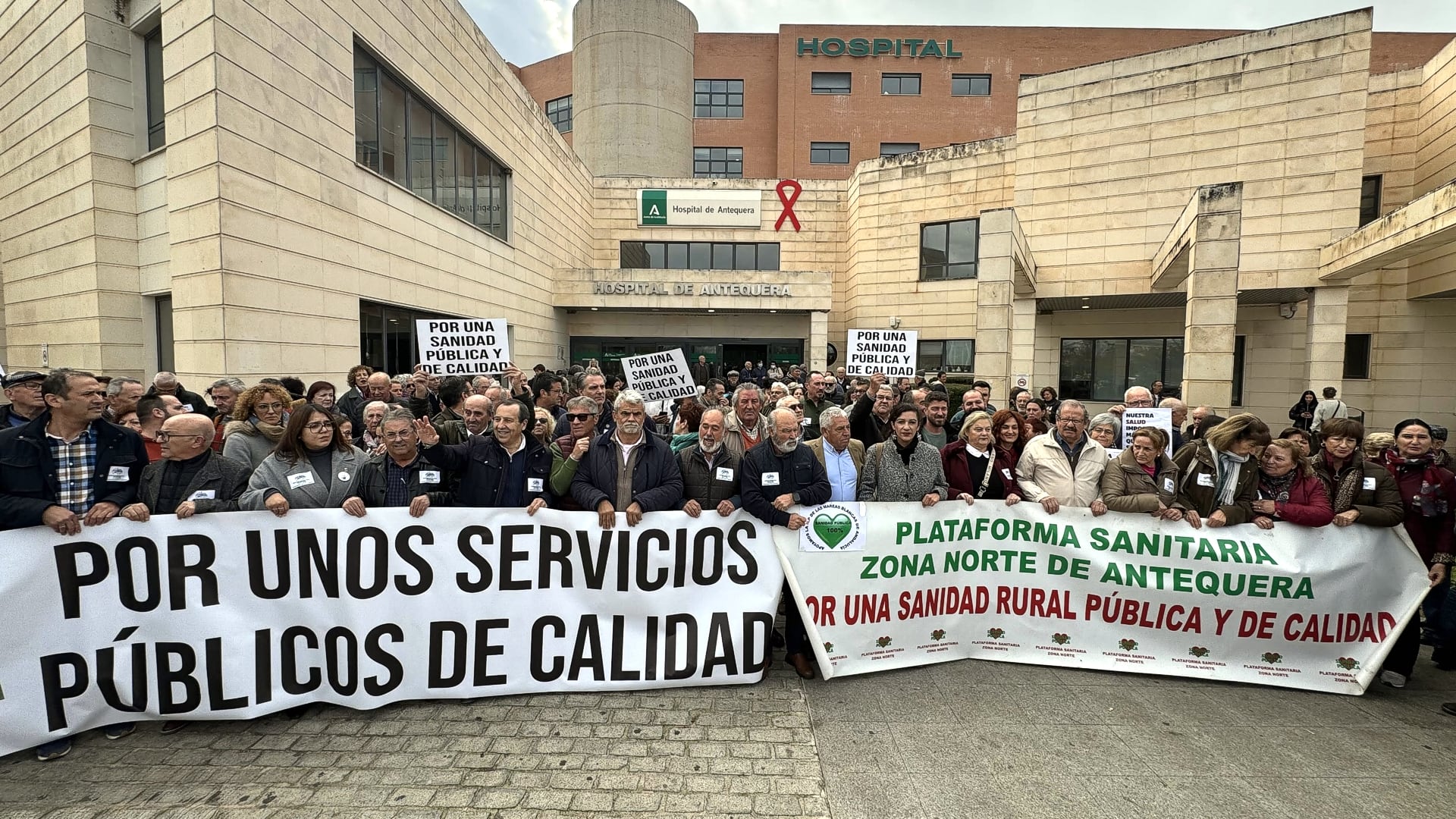 Concentración en el Hospital de Antequera