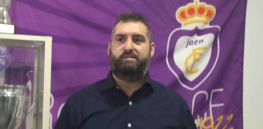 José María Pajares en su presentación como entrenador del Real Jaén.