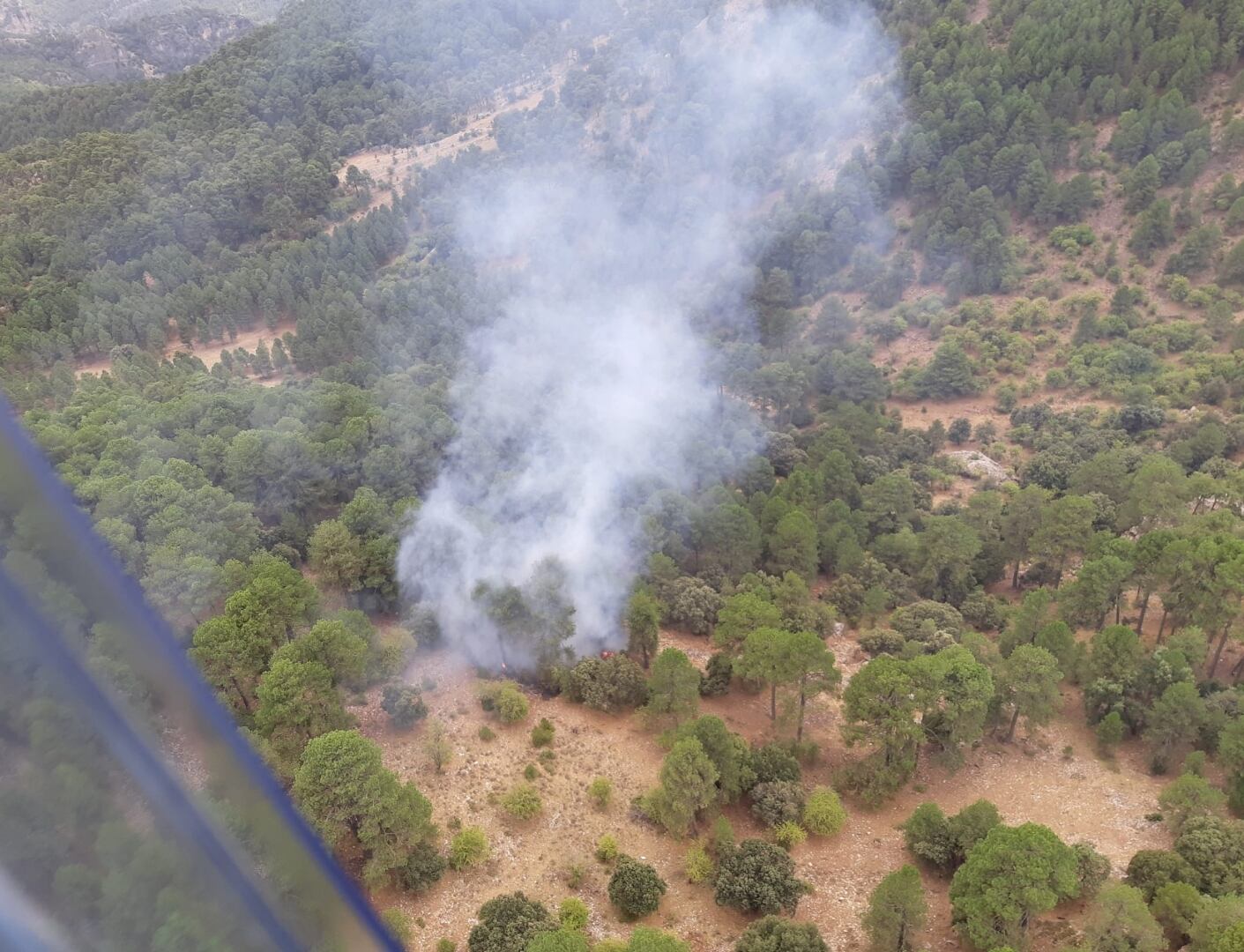 Incendio declarado este domingo en Cazorla.