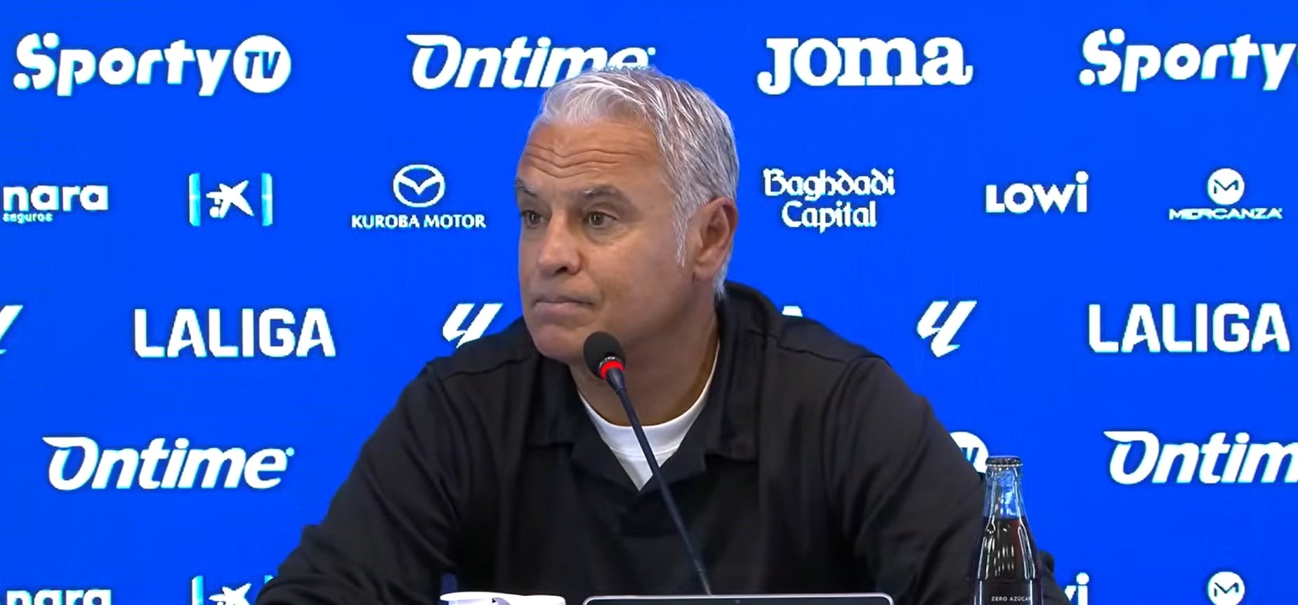 Sergio Pellicer, en la sala de prensa de Butarque