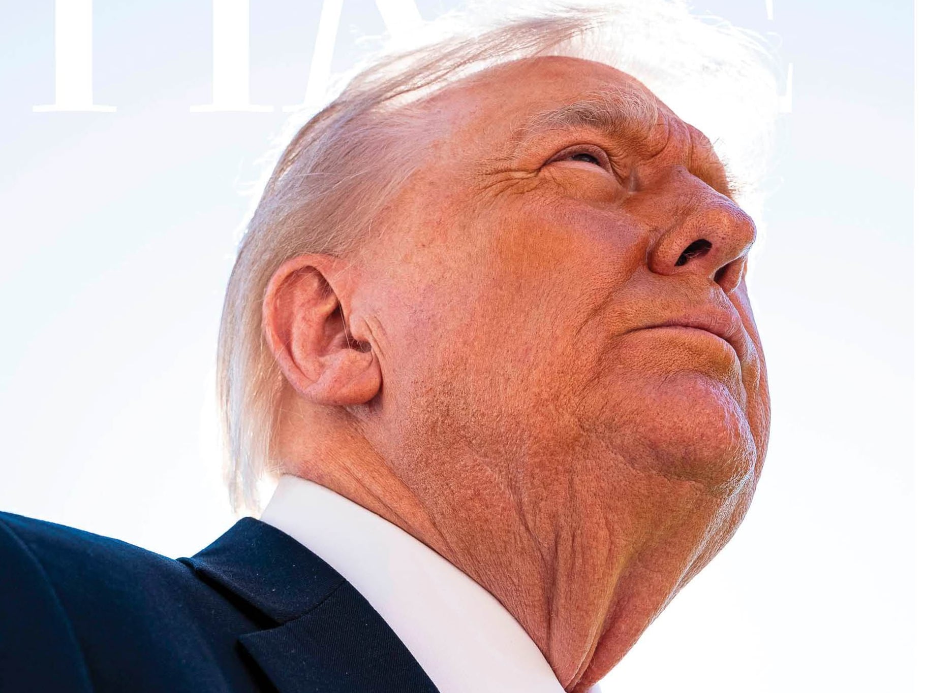 Fotografía divulgada por la revista 'Time' donde aparece su última portada con la foto del presidente de Estados Unidos, Donald Trump.