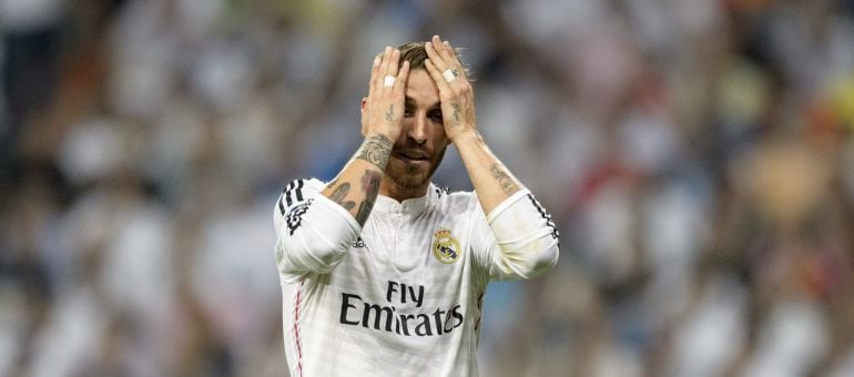 Ramos, triste tras la eliminación del equipo en la Champions