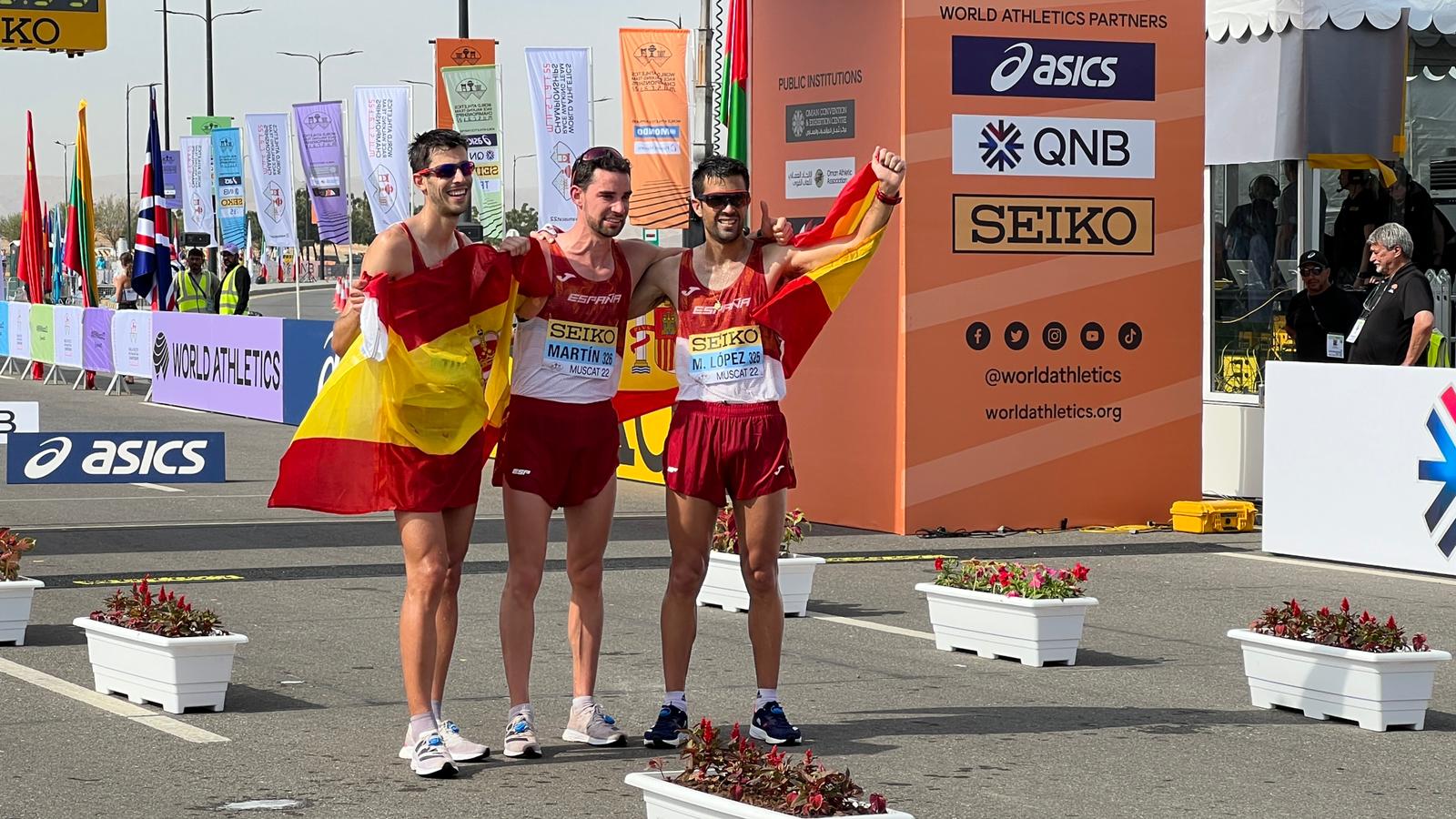 El atleta ibicenco celebrando el triunfo en una imagen de la Federacón Española de Atletismo