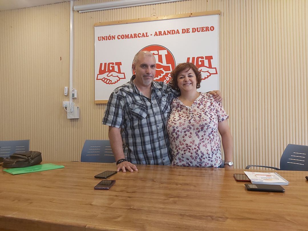Imagen de Archivo de Sonia González con su predecesor al frente del sindicato, Modesto RIoseras