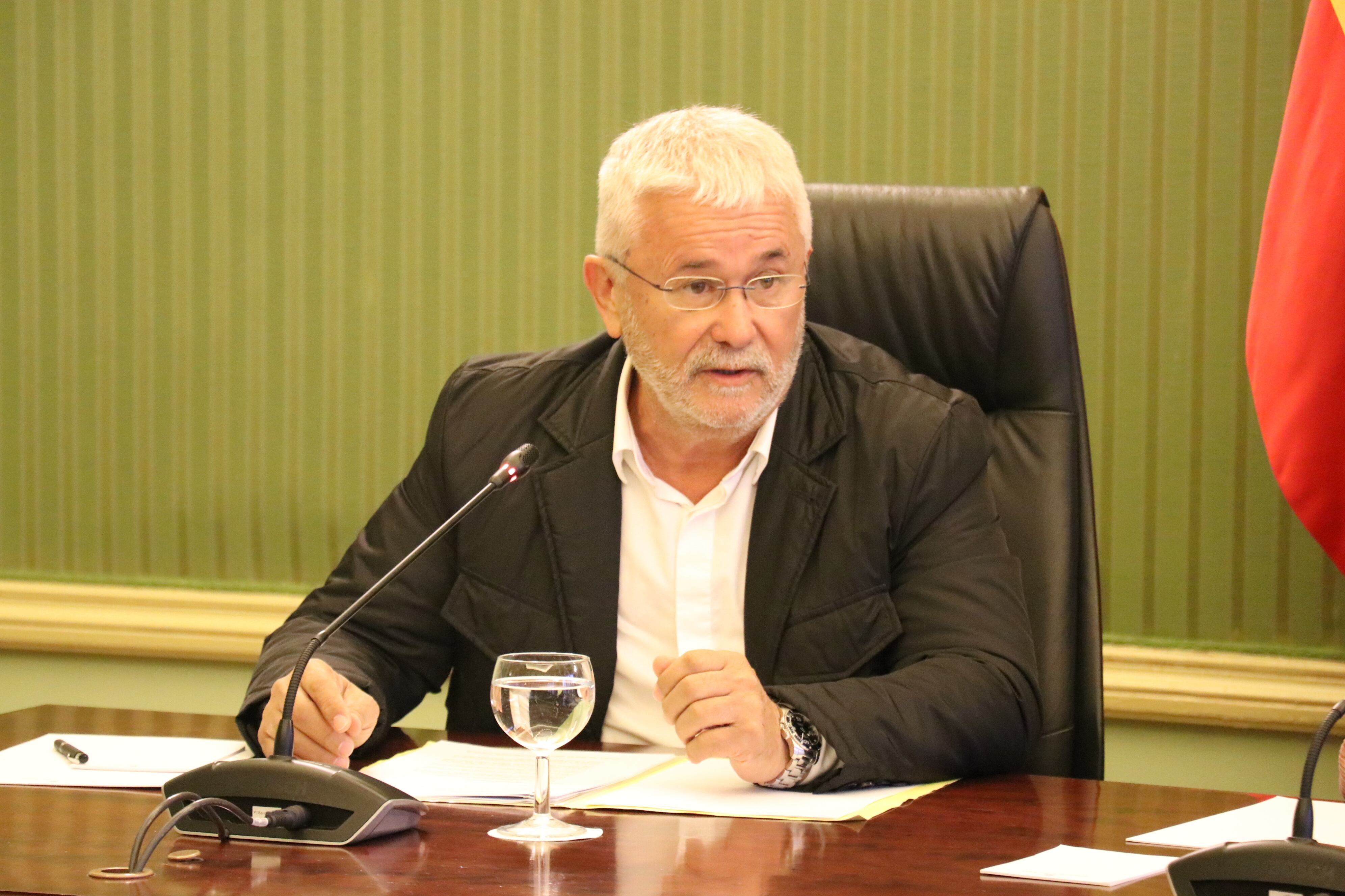 Sebastià Sureda durante su comparecencia en el Parlament