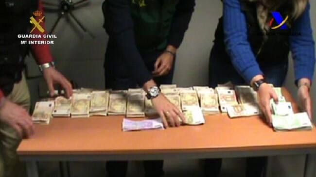 Diners decomisats en l'anomenada operació 'Malaspina'