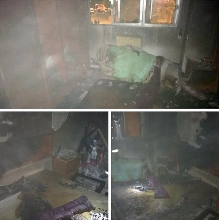 Imágenes del incendio ocurrido esta madrugada.