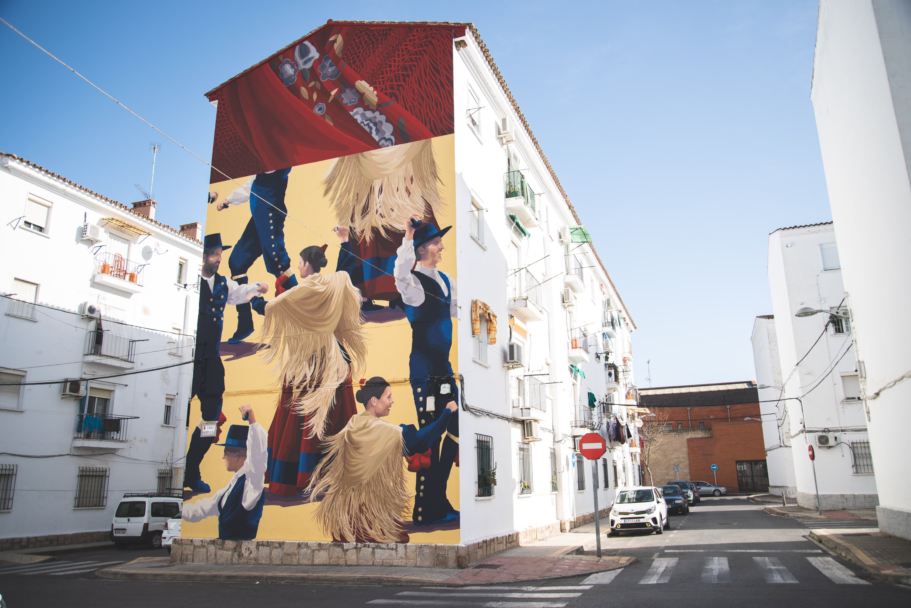 Una de los murales del MUMCO sobre el que se ha intervenido/ Ayto. Mérida