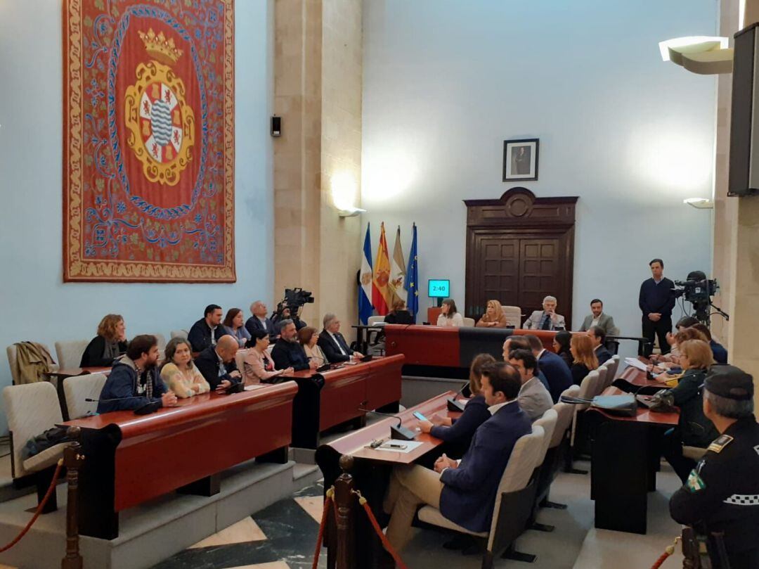 Sesión plenaria celebrada este jueves en el Ayuntamiento de Jerez