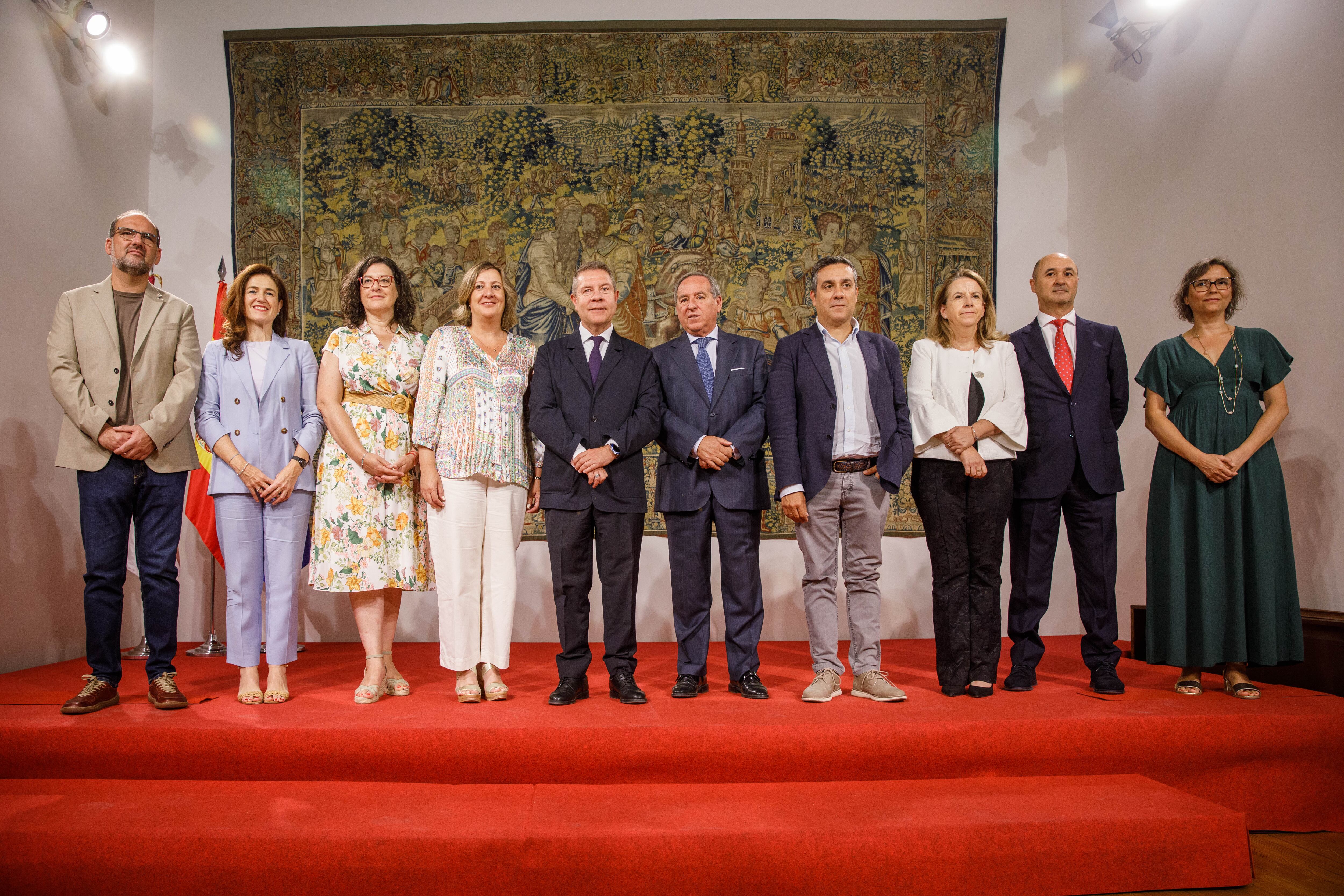 Gobierno regional, patronal y sindicatos durante el acto presentación del Instituto Regional de Seguridad y Salud Laboral.