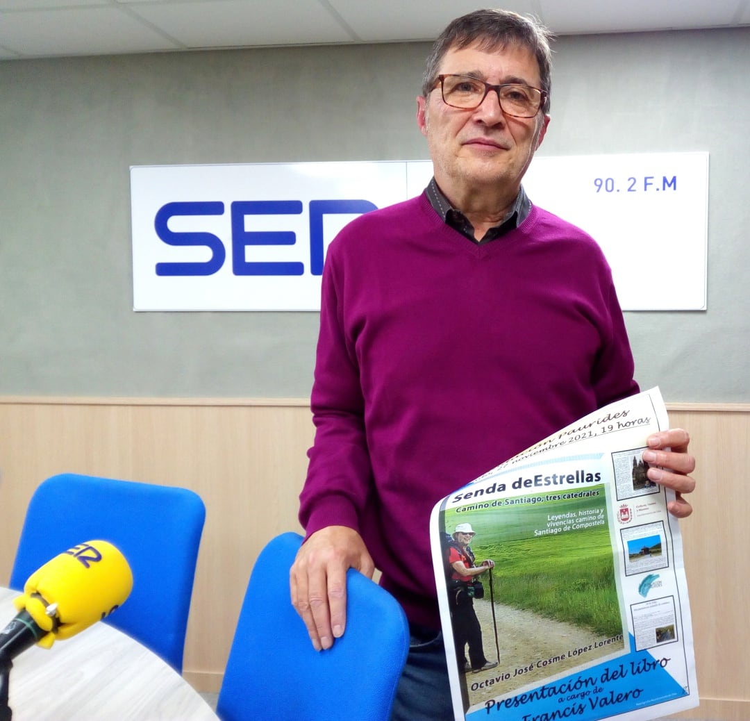 Octavio López, autor del libro "Senda de Estrellas. Leyendas, historia y vivencias camino de Santiago de Compostela" 
 