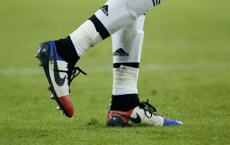 Las botas de Paul Pogba en el partido ante el Manchester City