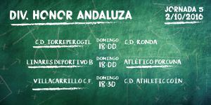 Partidos de la quinta jornada en la División de Honor Andaluza.