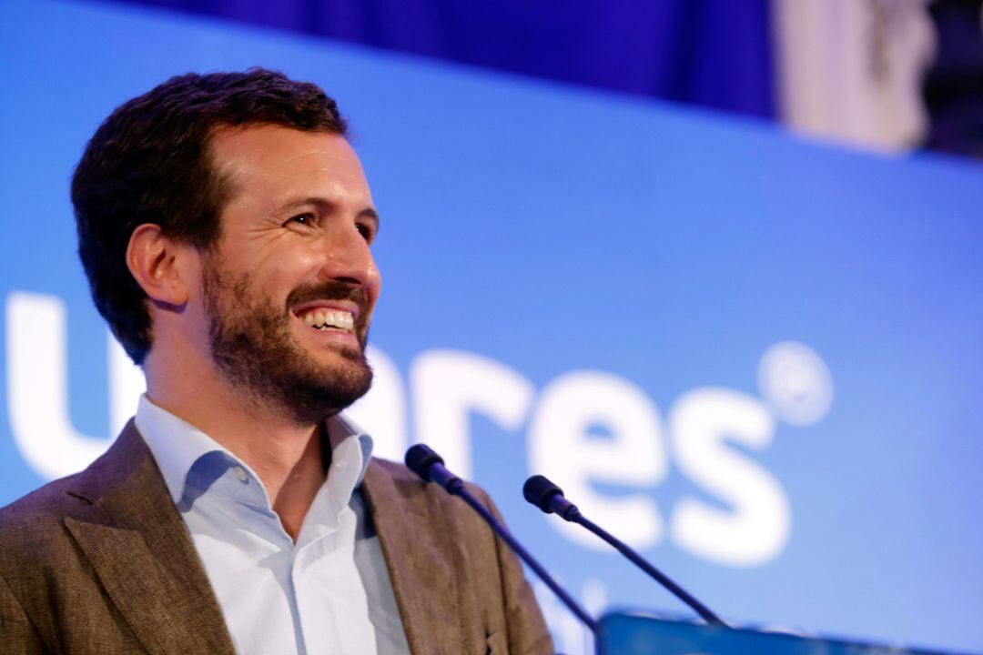 El presidente del PP, Pablo Casado