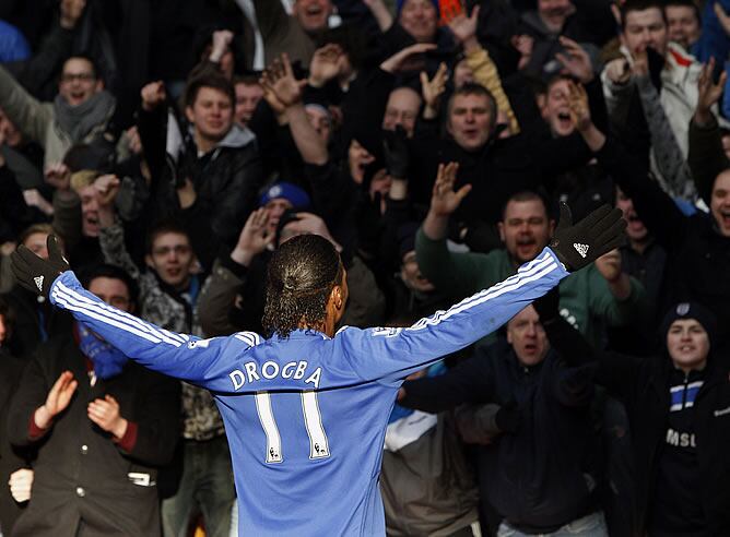 Drogba celebra su gol