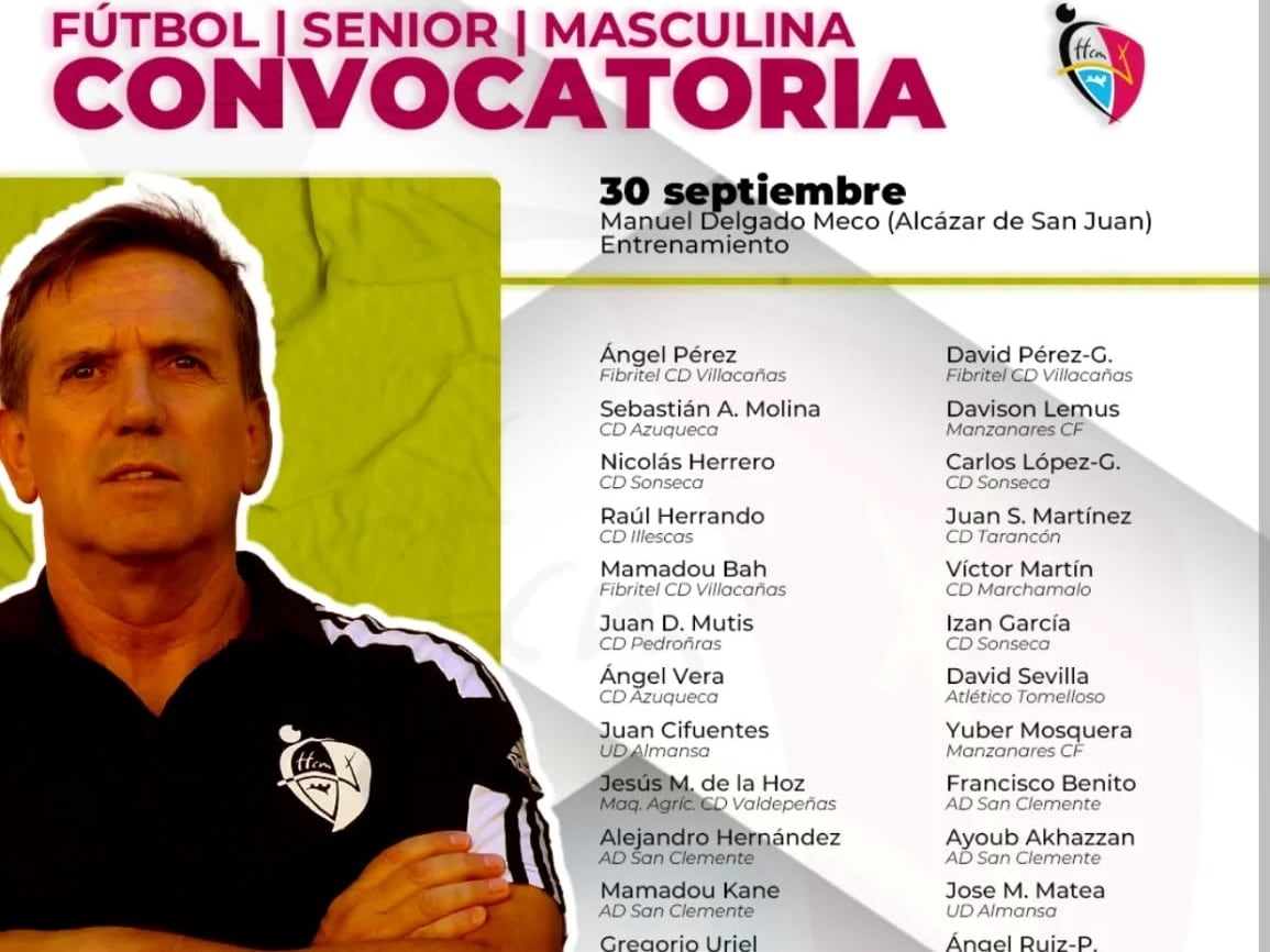 Lista de convocados con la selección de Castilla-La Mancha