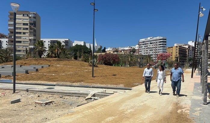 Visita a las obras en el Llano Amarillo